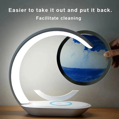 Cute Moon Mood Light Touch Dimming with Clock RGB Color Changing Light Bluetooth Speaker Music Playback  Bedroom Night Light