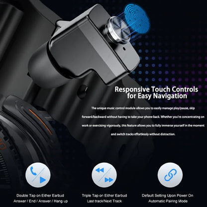 New watch earphones 2-in-1 smartwatch, Health monitoring device, wireless calling, 100+sports mode male and female smartwatches