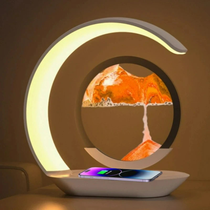 Cute Moon Mood Light Touch Dimming with Clock RGB Color Changing Light Bluetooth Speaker Music Playback  Bedroom Night Light