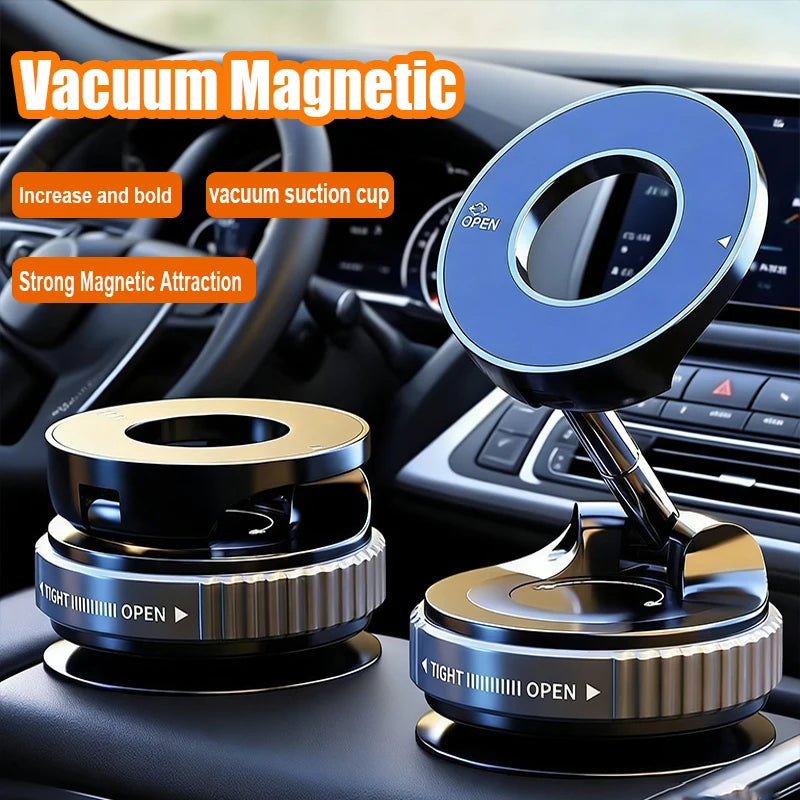 Vacuum Strong Magnetic Phone Holder Foldable Design 360° Adjustable Vacuum Car Mount For Cell Phone For phone Live Stream New