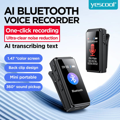 Mini Portable Voice Recorder with Clip  - for Meetings/Lectures/Interviews