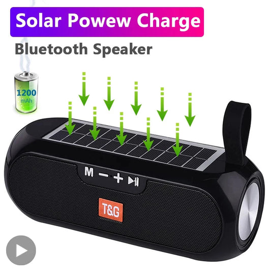 Solar Portable Radio FM  Wireless Bluetooth Speaker Music Sound Box Subwoofer Bass