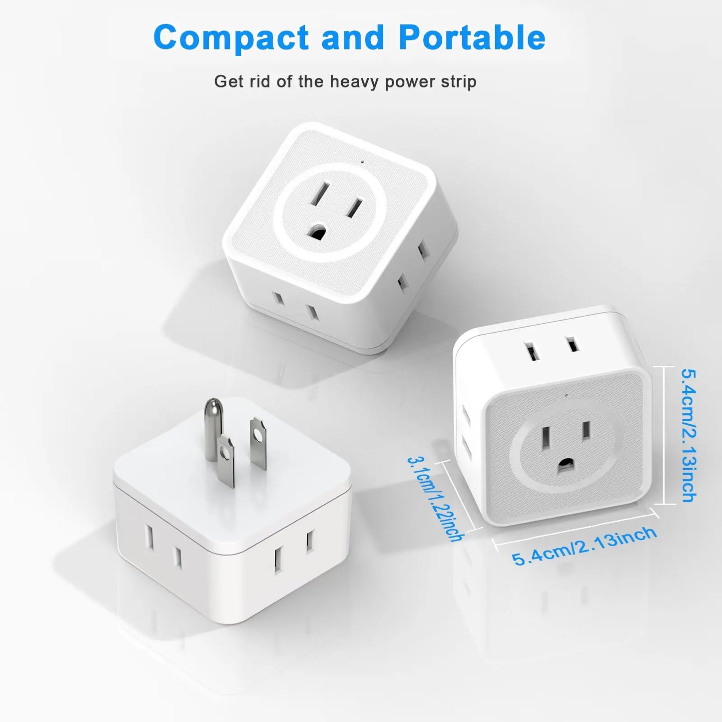 Small Multi Plug Outlet with 5AC Outlets