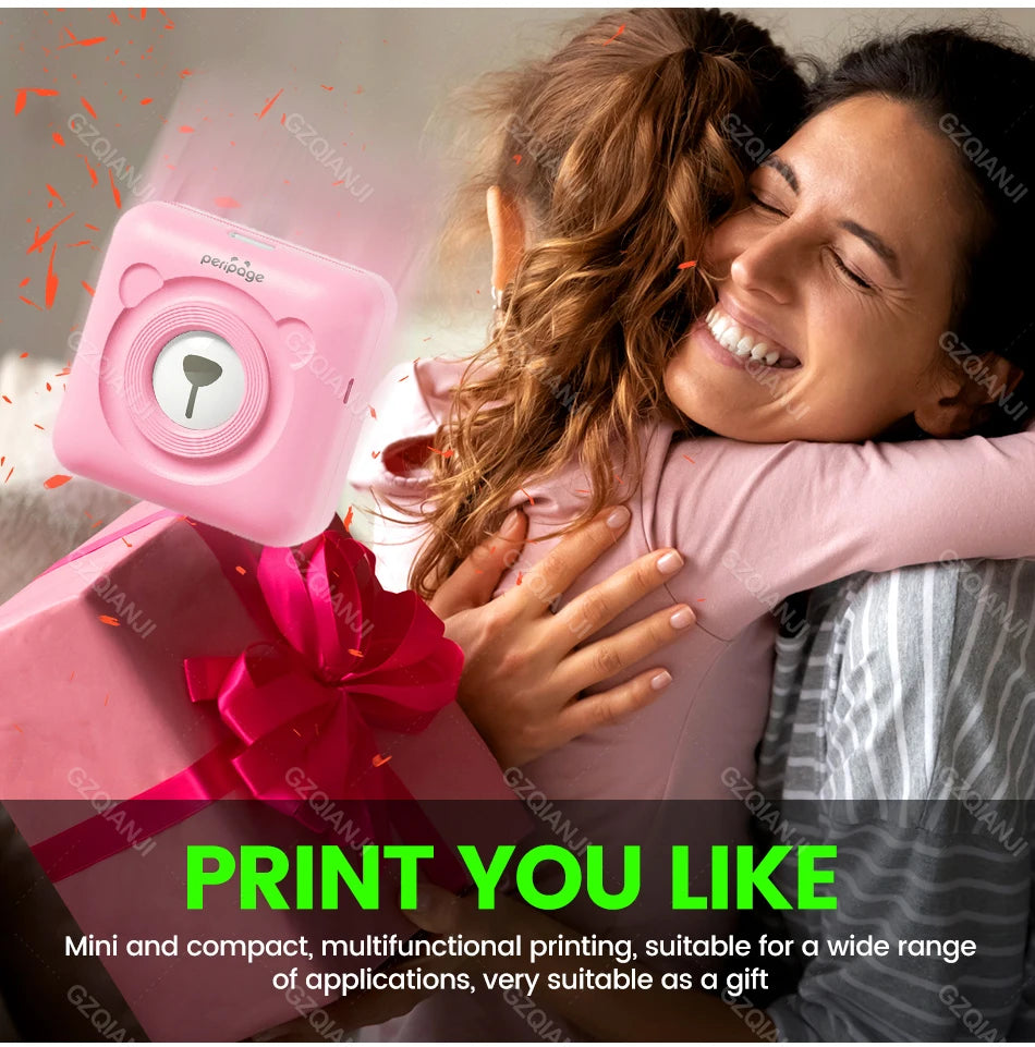 Peripage Mini Photo Printer with Carry Bag Case Paper Roll