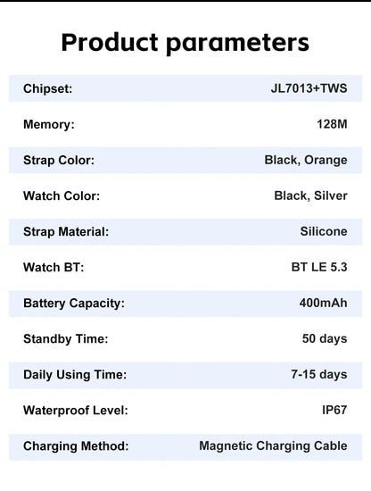 New watch earphones 2-in-1 smartwatch, Health monitoring device, wireless calling, 100+sports mode male and female smartwatches
