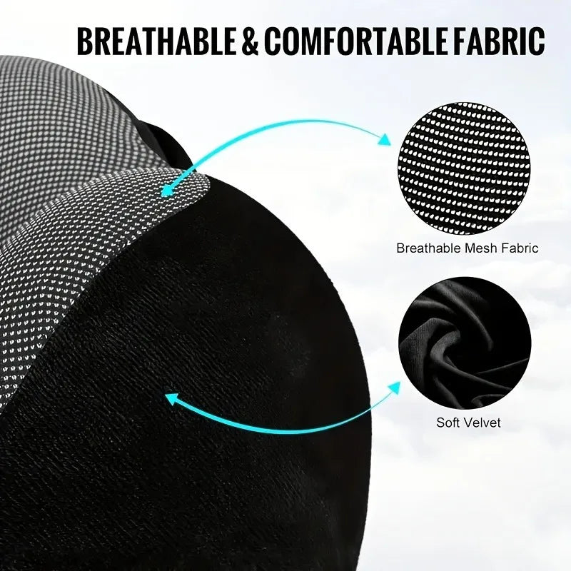 Neck Support for Airplane Memory Foam U-Shaped Travel Pillow with Detachable Hoodie