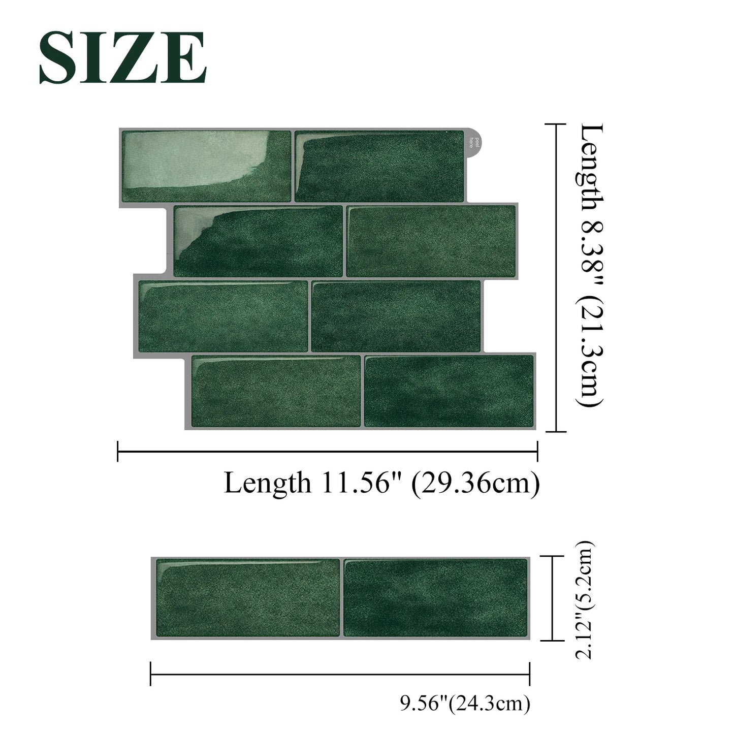 10 Sheets big size Peel and Stick Wallpaper Waterproof 3D Wall Tile - Easy to Install