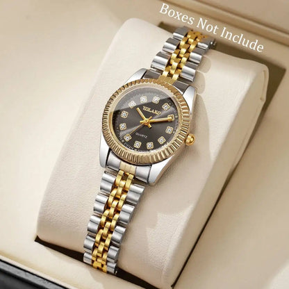 Luxury Men Business Watches Gold & Silver Fashion Women Quartz Watch