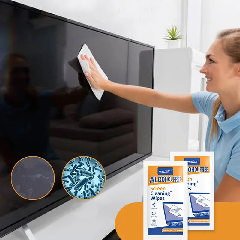 40 Pack PC Cleaners Wipes - Dry and Wet Screen Cleaning Cloths for screens