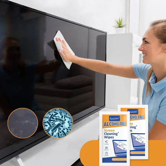 40 Pack PC Cleaners Wipes - Dry and Wet Screen Cleaning Cloths for screens