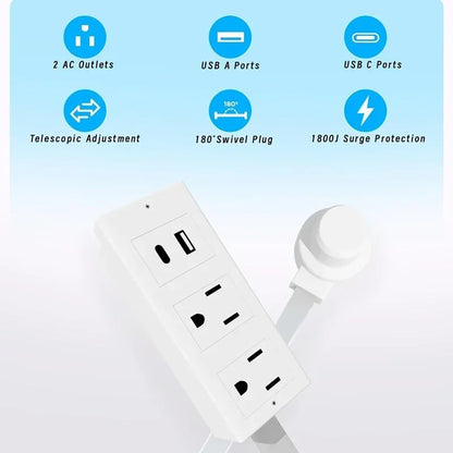 Power Outlets Adjustable Extender Rotates Electrical Outlet