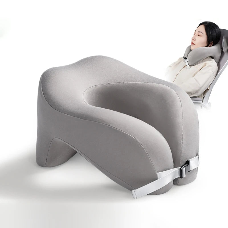 Pillow Travel U-Shape Pure Memory Foam Neck Pillow For Airplane Office Nap Cervical Pillows Flight Sleeping