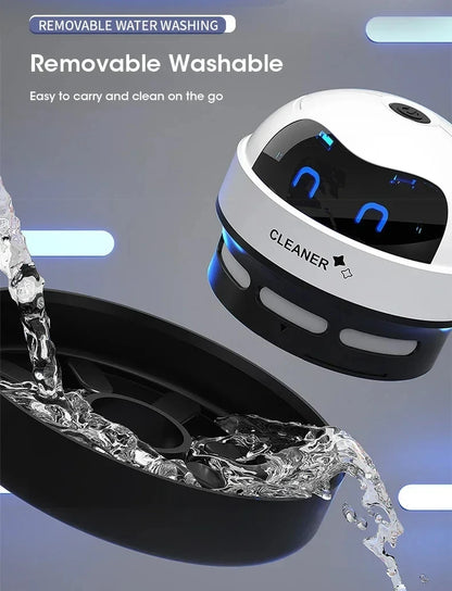 Handheld Mini Vacuum Cleaner Home Office Desktop and keyboard
