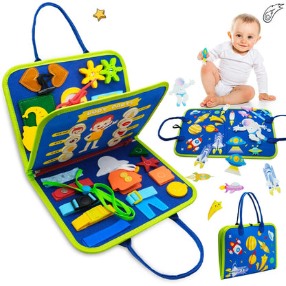 Busy Board Montessori Toys for Toddler Busy Book Sensory - Preschool Early Education