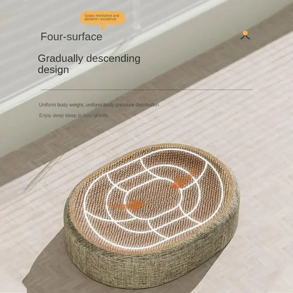2in1 Oval Cat Scratching Board Protect Furniture Grinding Claw