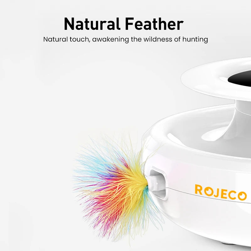Automatic 5 Modes Feather Fun Ball for Pets Electronic Interactive Toy