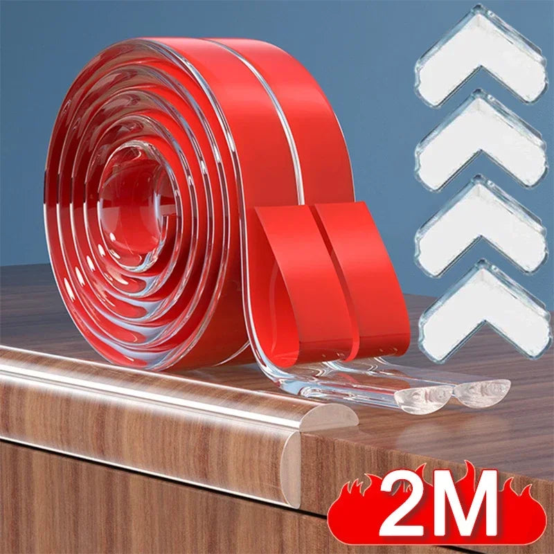 Furniture Corner Protectors Guard Silicone Baby Protection Strip Tape Self Adhesive