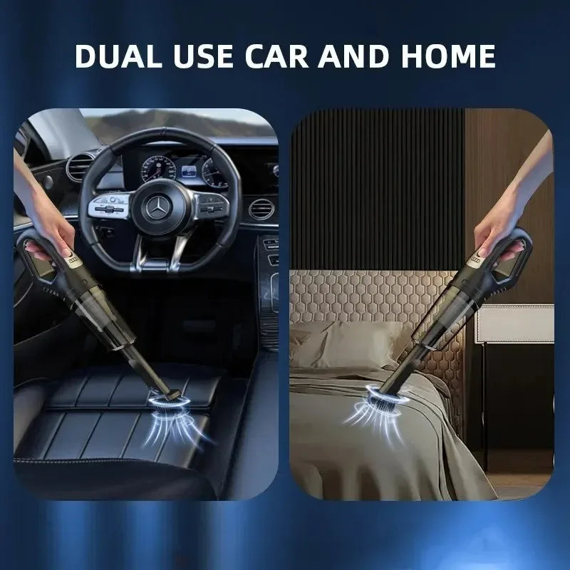 120W Portable Car Vacuum Cleaner USB Charging Handheld Cordless Vacuum