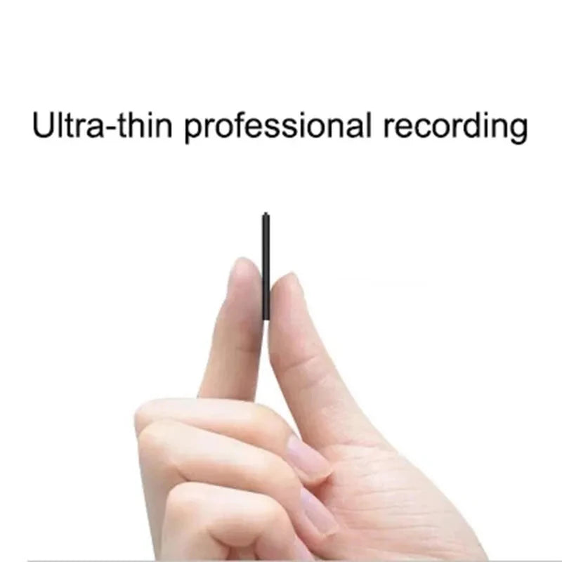 Smallest Ultra thin Activated Voice Recorder Noise Reduction 4-64Gb Audio Dictaphone MP3 Player