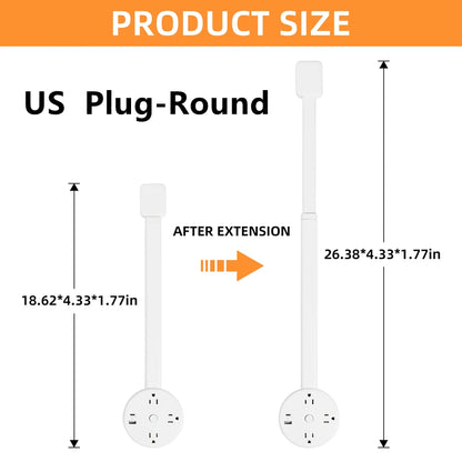 Electrical Adjustable Wall Plug Rotates Outlet Extender for sockets