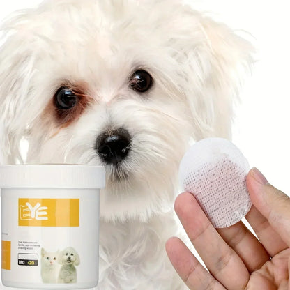 Mini 200pcs Pet Eye Cleaning Wipes, Gentle Tear Stain Remover Wipes for Pet Eye