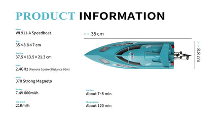 High Speed Racing Speedboat Toy For Children or Adults -Remote Control 55KM/H 35KM/H