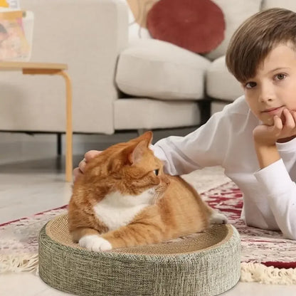 2in1 Oval Cat Scratching Board Protect Furniture Grinding Claw
