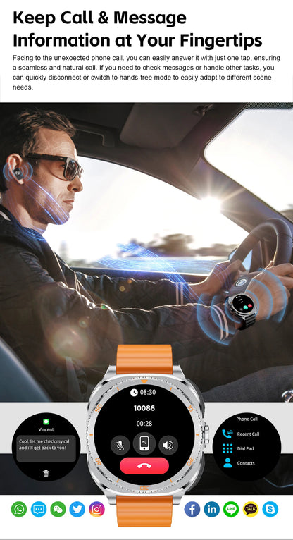 New watch earphones 2-in-1 smartwatch, Health monitoring device, wireless calling, 100+sports mode male and female smartwatches