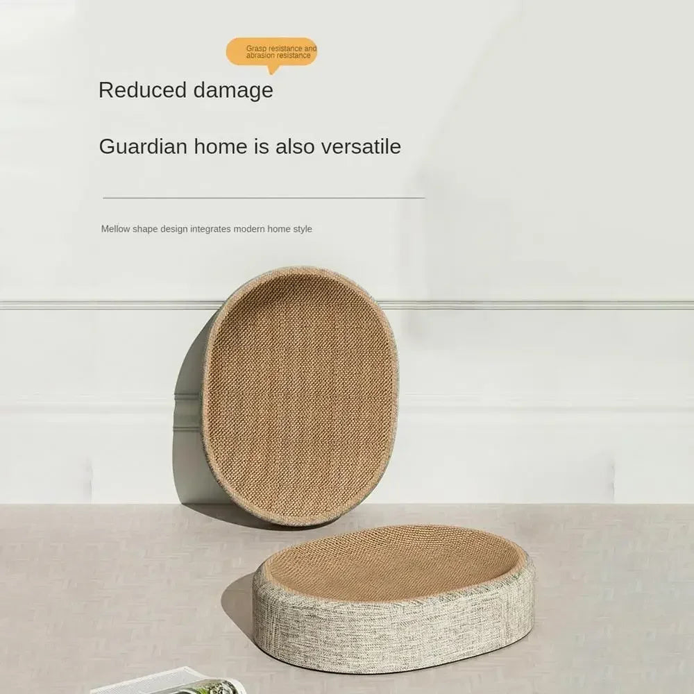 2in1 Oval Cat Scratching Board Protect Furniture Grinding Claw