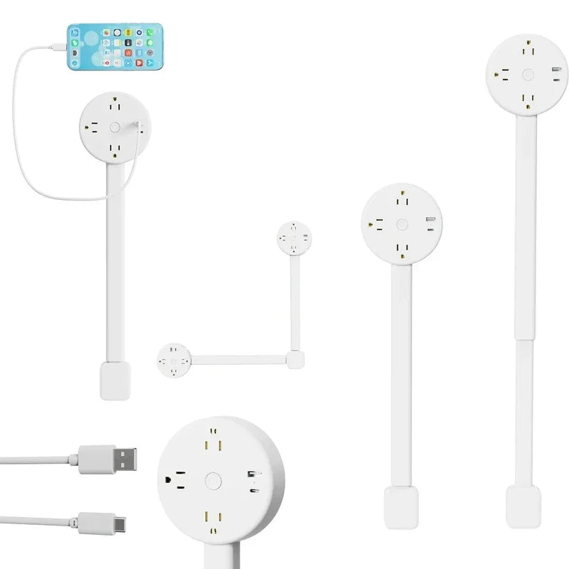 Power Outlets Adjustable Extender Rotates Electrical Outlet