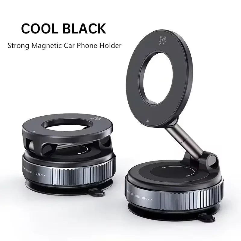 Vacuum Strong Magnetic Phone Holder Foldable Design 360° Adjustable Vacuum Car Mount For Cell Phone For phone Live Stream New