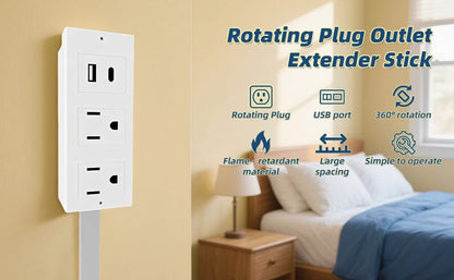 Electrical Adjustable Wall Plug Rotates Outlet Extender for sockets