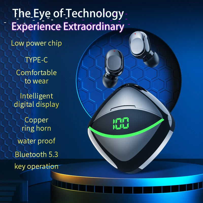 Wireless Bluetooth 5.3 Headset Earphones With Mic Smart Touch Headphones In-Ear Noise Reduction Earbuds