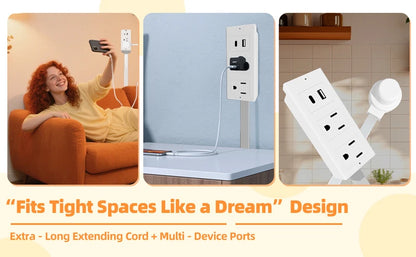 Electrical Adjustable Wall Plug Rotates Outlet Extender for sockets