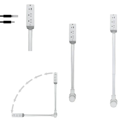 Power Outlets Adjustable Extender Rotates Electrical Outlet