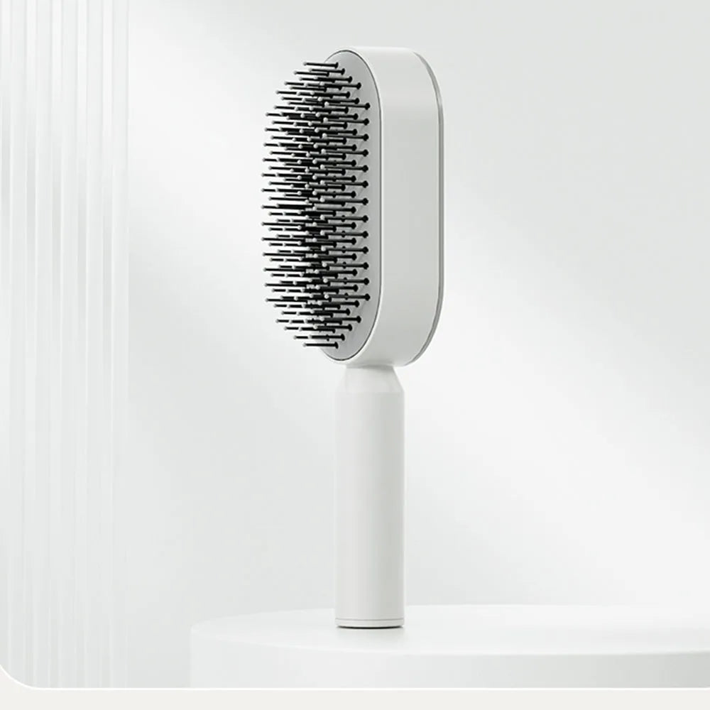 Upgraded Press-Type Self Cleaning Hair Brush Air Cushion Comb Ladies LongHair 3D Central Airbag Massage Comb Household Hairbrush