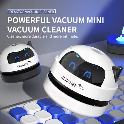 Handheld Mini Vacuum Cleaner Home Office Desktop and keyboard