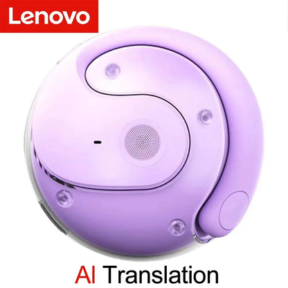 Lenovo AI Earphones Wireless Bluetooth Real-time Language Translation 144 Languages Headphone Translator