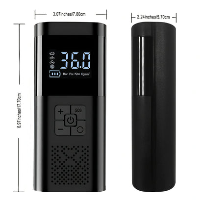 Portable Air Compressor 3X Faster 150PSI Cordless Tire Inflator Pump with Digital Gauge for
