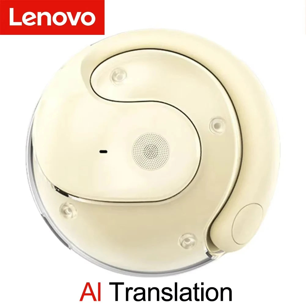 Lenovo AI Earphones Wireless Bluetooth Real-time Language Translation 144 Languages Headphone Translator