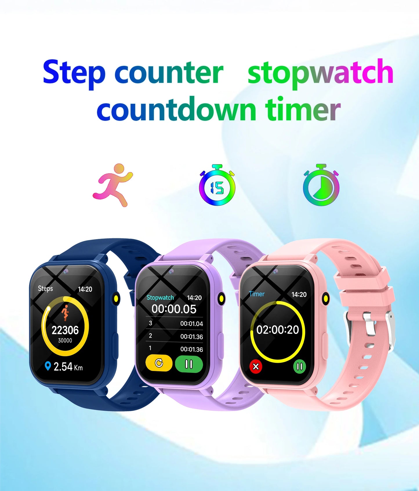 Kids Smart Watch Games HD Screen Camera Flashlight Sleep Monitor Alarm