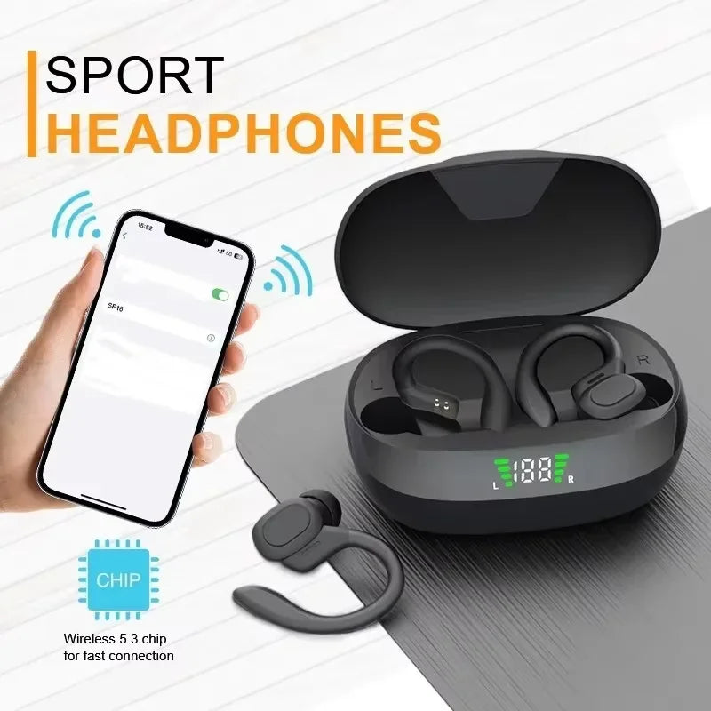 Wireless Sport TWS Earphones HiFI Stereo Waterproof Headset With Mic