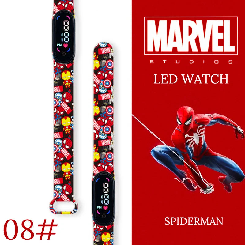 New Spiderman Kid's Waterproof Watches  Digital Watch Boys LED Clock