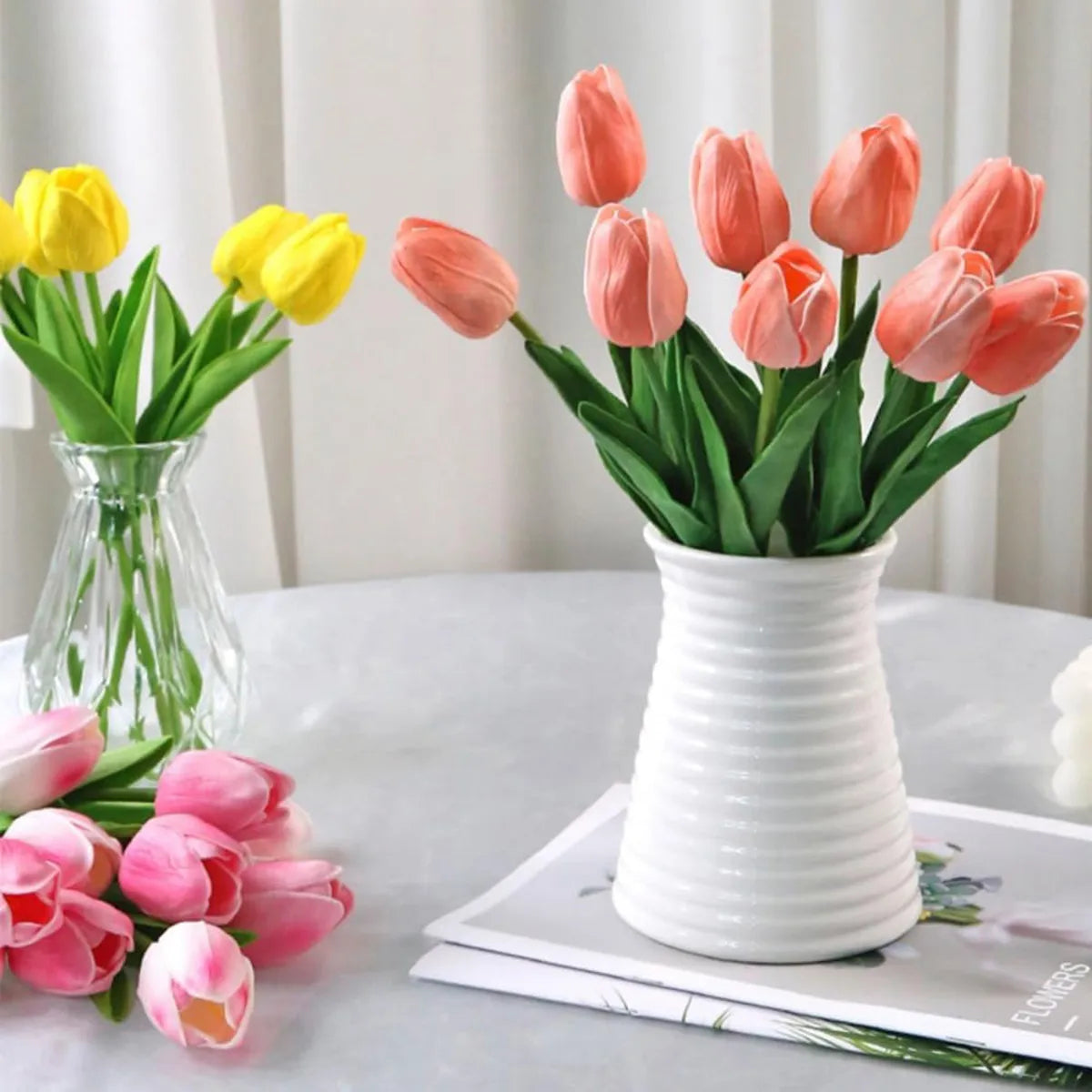 Artificial Tulip Real Touch Flower (10/30 PCS)