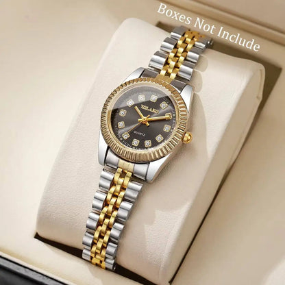 Luxury Men Business Watches Gold & Silver Fashion Women Quartz Watch