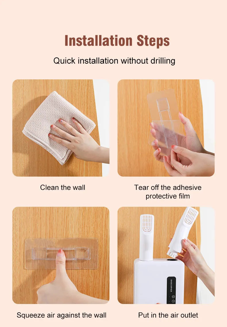 Electric Shoes Dryer Deodorizer with Heat Dehumidifier Device Foot Warmer Heater