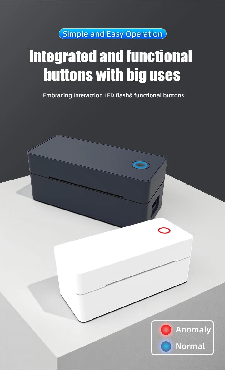4 inch Bluetooth thermal printer for 30mm-110mm Paper label printer