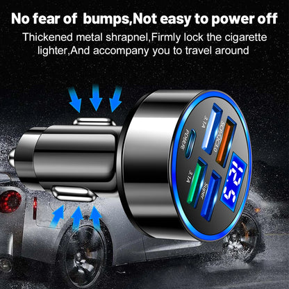 Vumpach 5 Ports USB Car Charge 250W Quick 7A Mini Fast Charging For iPhone