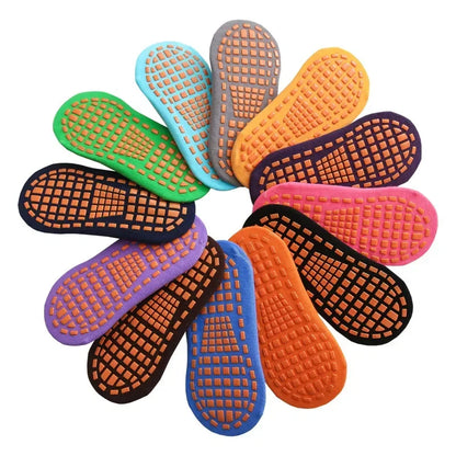 10 Pairs Kids Adults Anti-Slip Socks Parent-Child Trampoline Sock