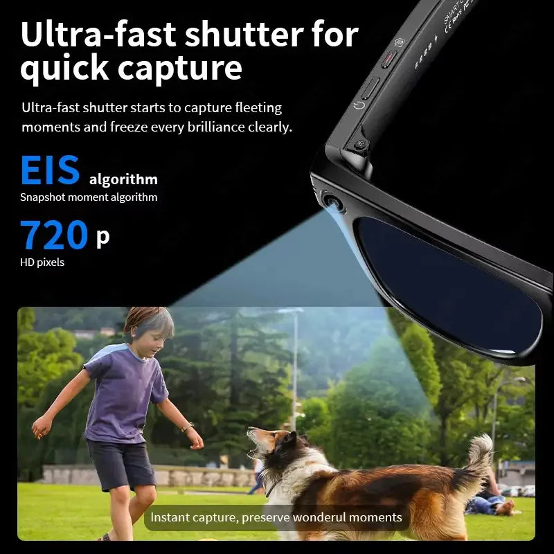 TOP 1 Meta AI Smart Glasses 13MP Camera Video Recording 100+ Languages Translation Sunglasses